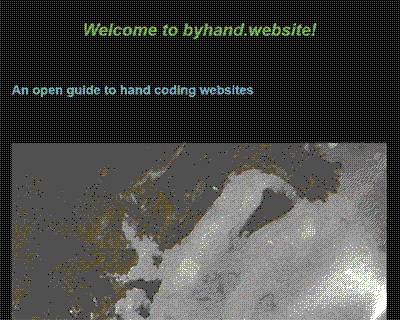 byhand.website screenshot with green title text and blue subheader text.